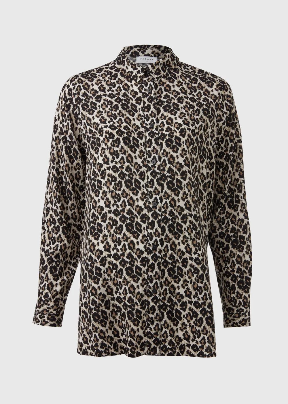 Brown Leopard Print Viscose Shirt - 8 Image 5
