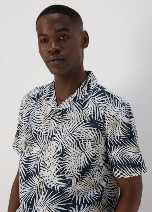 Stone Leaf Print Shirt - Small Image 3