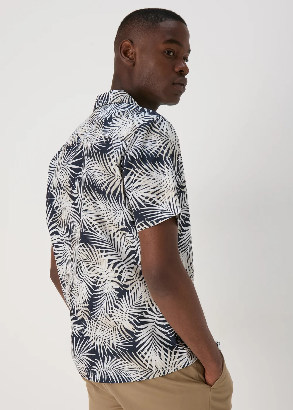 Stone Leaf Print Shirt - Small Image 2