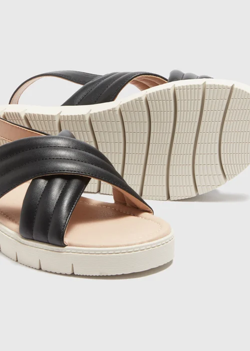 Soleflex Black Cross Strap Sandals - Size 3 Image 2