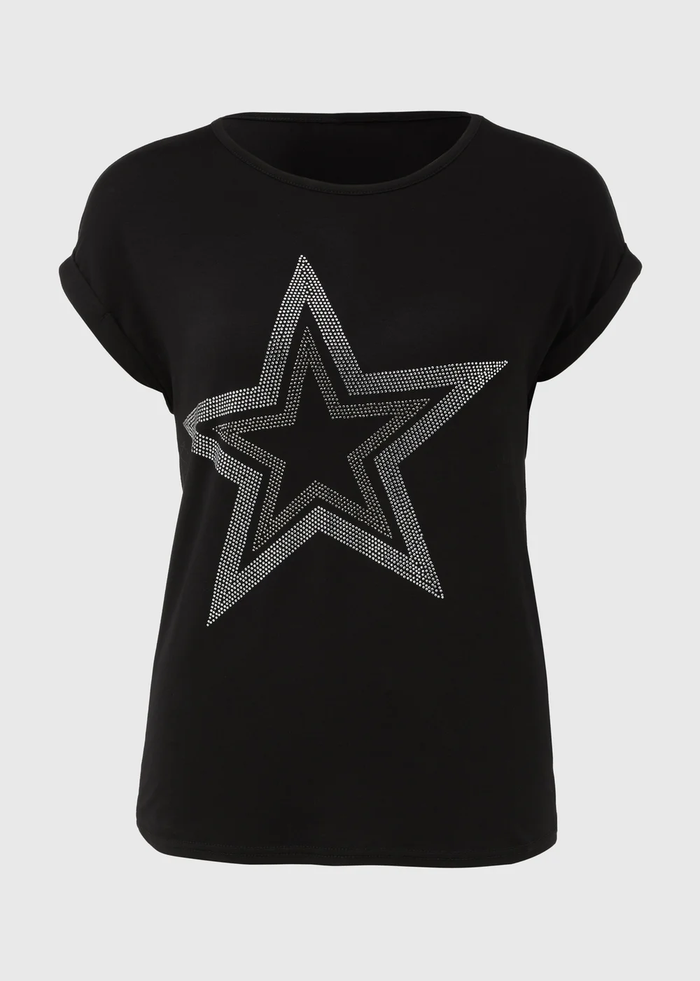 Black Glitter Star T-Shirt - 8 Image 5