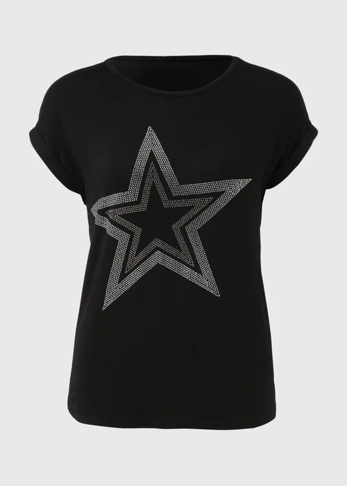 Black Glitter Star T-Shirt - 8 Image 5