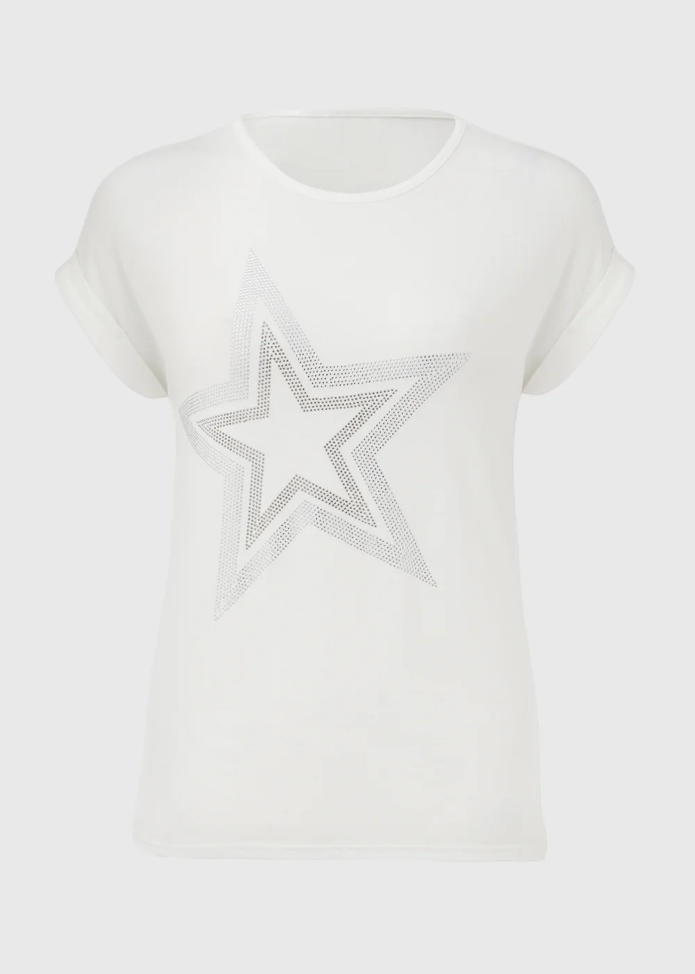 White Glitter Star T-Shirt - 8 Image 5