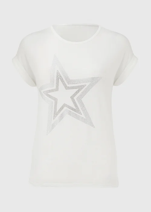White Glitter Star T-Shirt - 8 Image 5