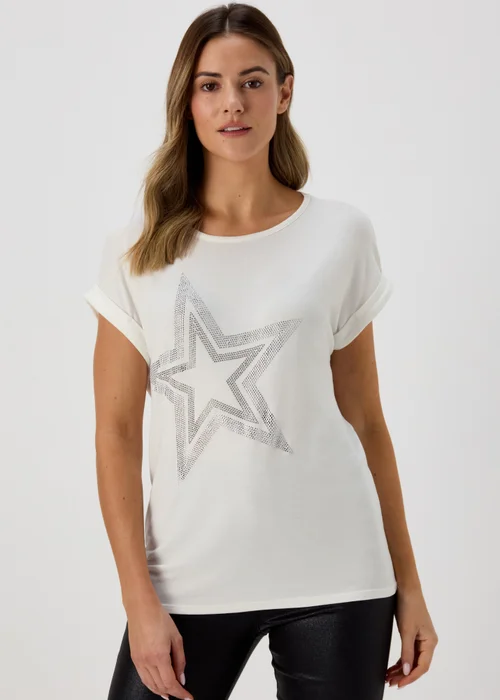 White Glitter Star T-Shirt - 8 Image 1