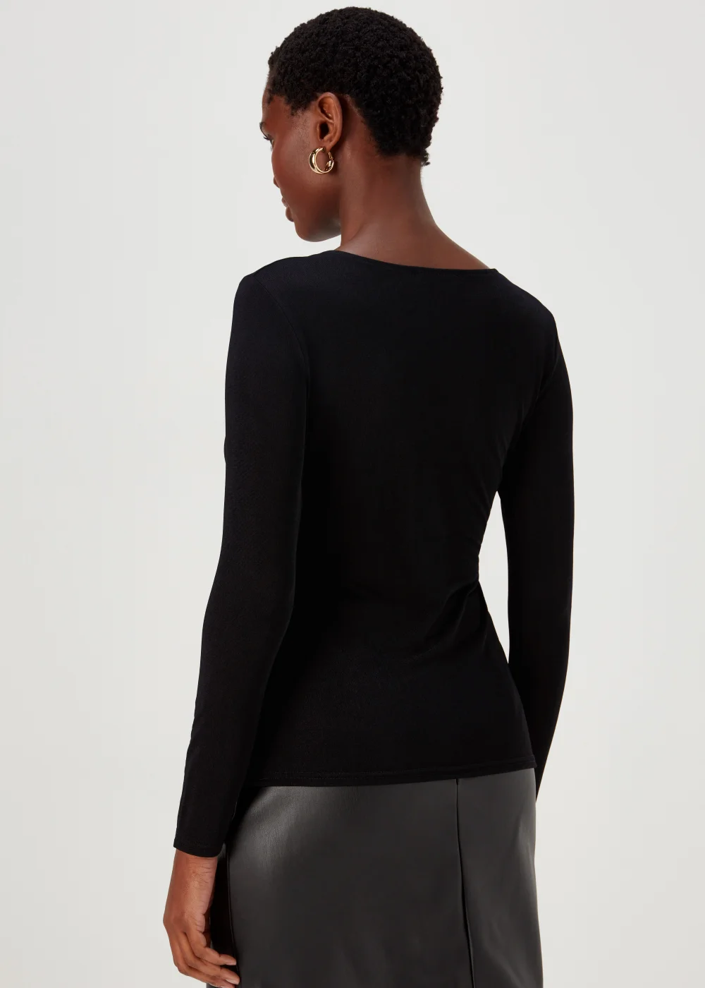 Black Front Knot Top - 8 Image 2