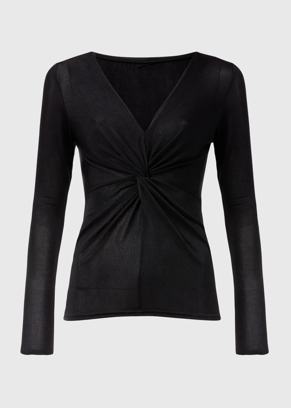 Black Front Knot Top - 8 Image 5