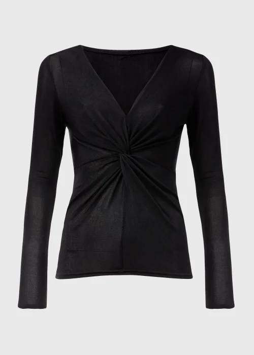 Black Front Knot Top - 8 Image 5