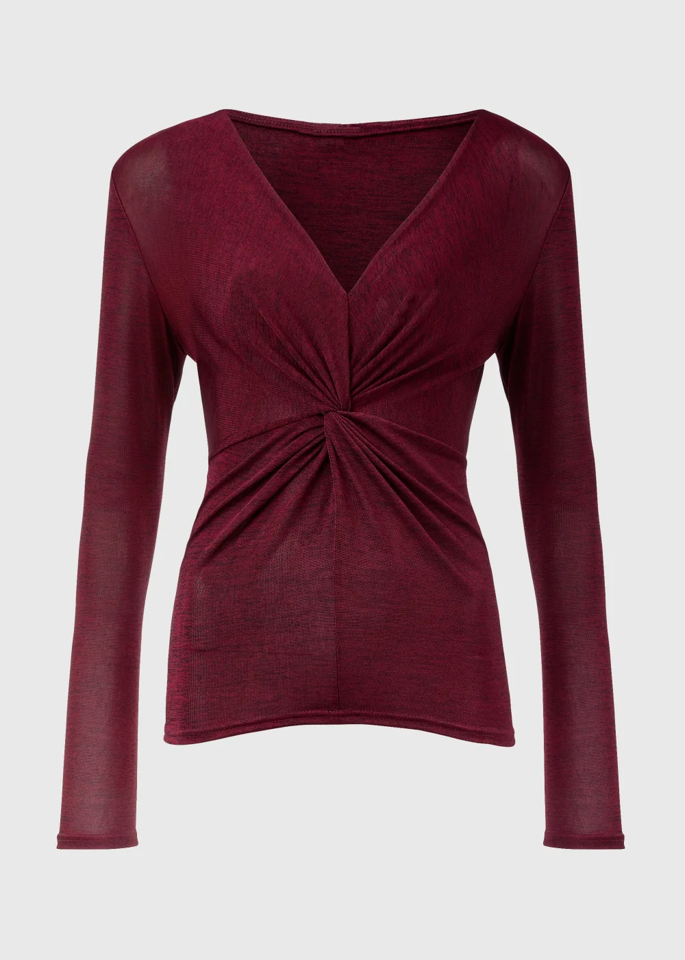 Burgundy Front Knot Top - 8 Image 5