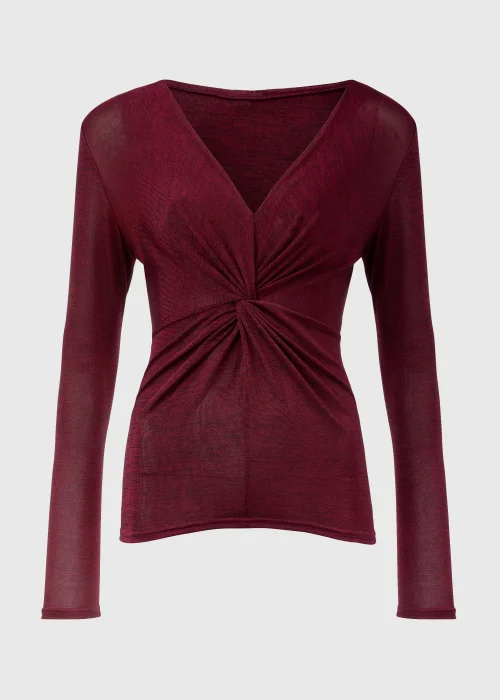 Burgundy Front Knot Top - 8 Image 5