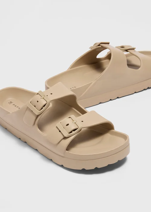 Stone Chunky Double Buckle Sandals - Small Image 2