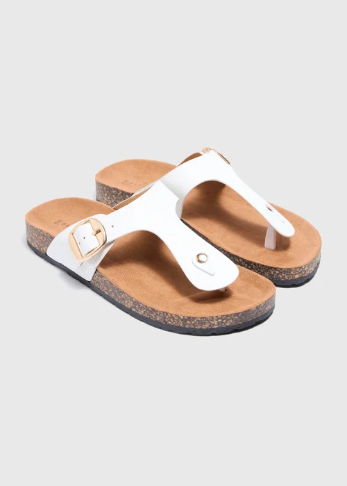 White Footbed Sandals - Size 3 Image 1