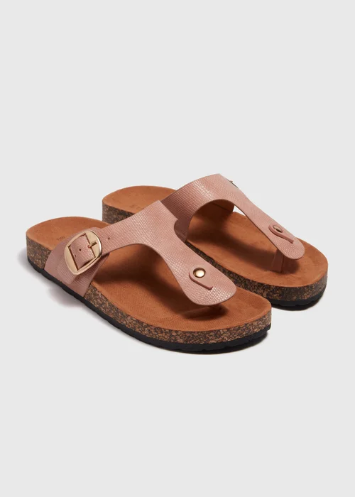 Nude Footbed Sandals - Size 3 Image 1