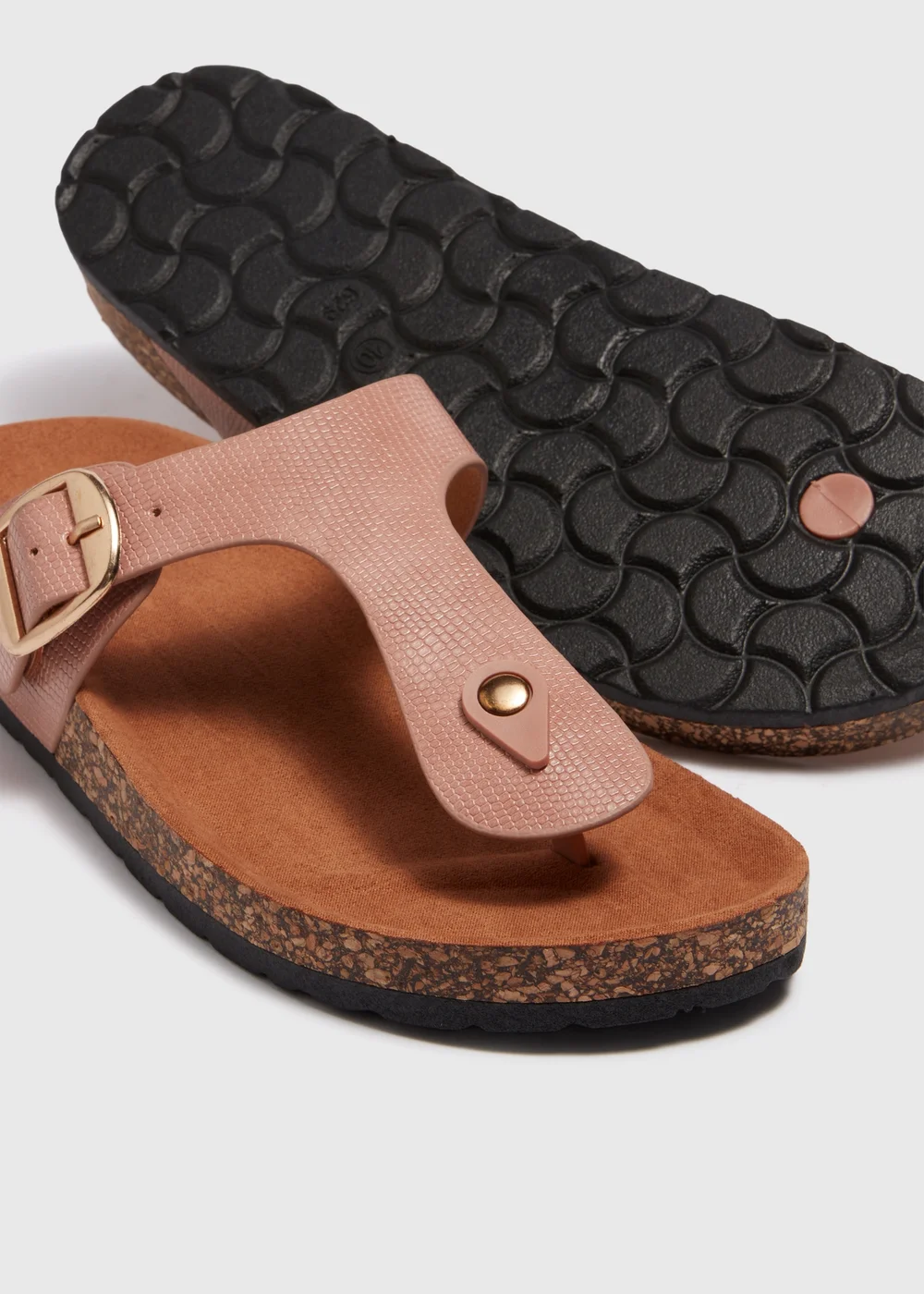 Nude Footbed Sandals - Size 3 Image 2