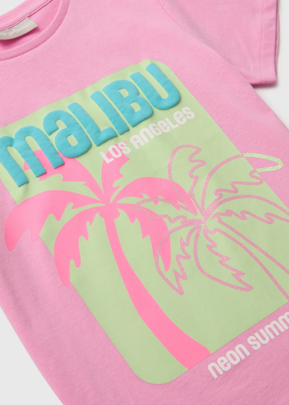 Pink Malibu Short Sleeve T-Shirt (7-13yrs) - Age 7 Years Image 2