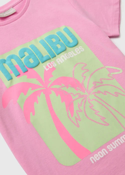 Pink Malibu Short Sleeve T-Shirt (7-13yrs) - Age 7 Years Image 2