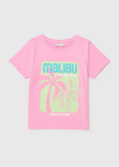 Pink Malibu Short Sleeve T-Shirt (7-13yrs) - Age 7 Years Image 1