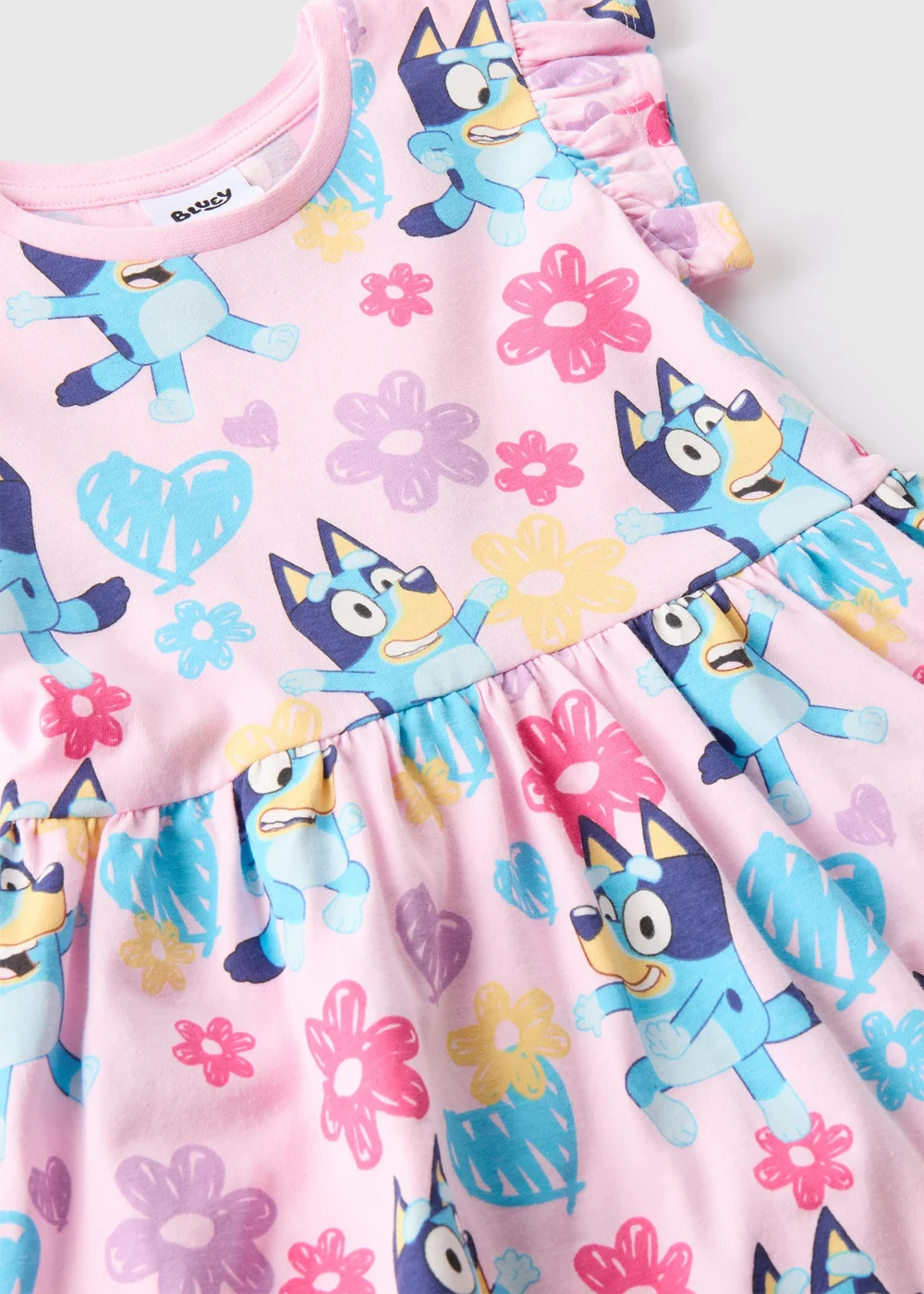 Bluey Girls Pink Floral Dress (1-7yrs) - 1-1.5 Yrs Image 2
