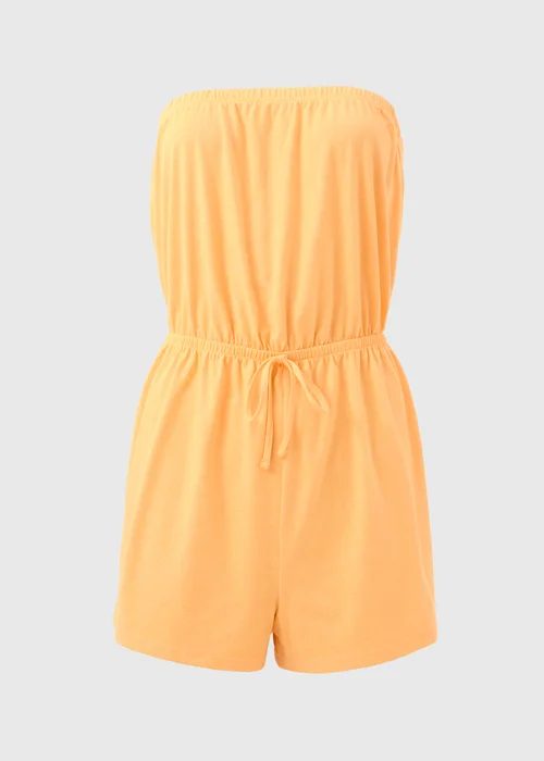 Peach Plain Playsuit - S Image 5