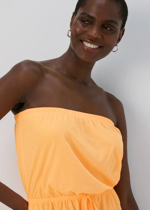 Peach Plain Playsuit - S Image 3