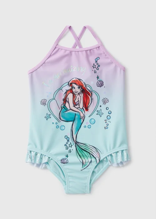 Disney Kids Green Ombre Ariel Swimsuit (1-7yrs) - 1 to 1 half years Image 1