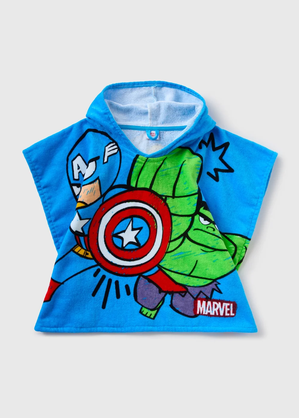 Mini Marvel Kids Blue Poncho - One Size Image 1