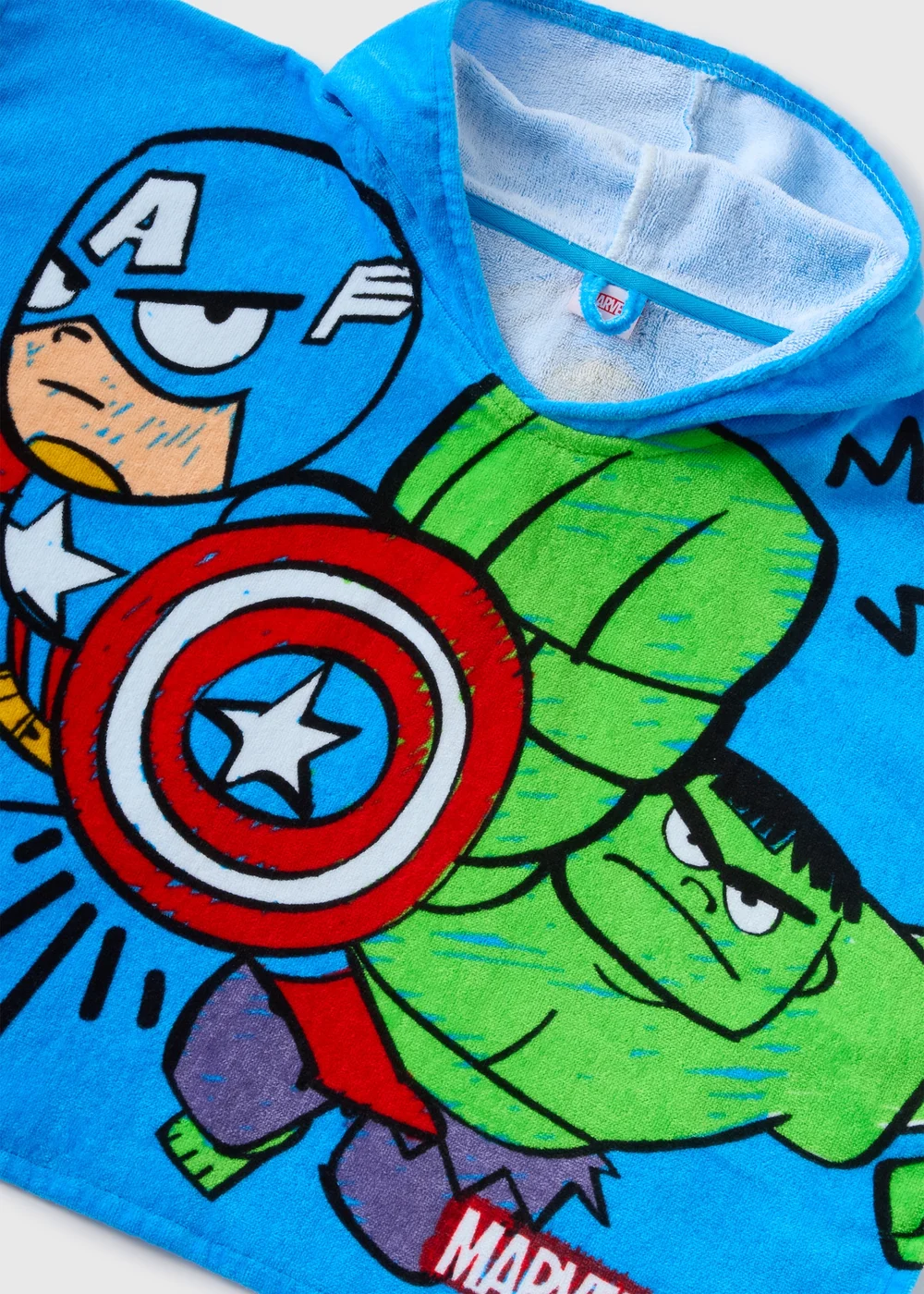 Mini Marvel Kids Blue Poncho - One Size Image 2