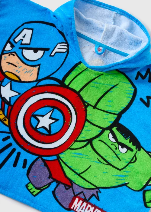 Mini Marvel Kids Blue Poncho - One Size Image 2