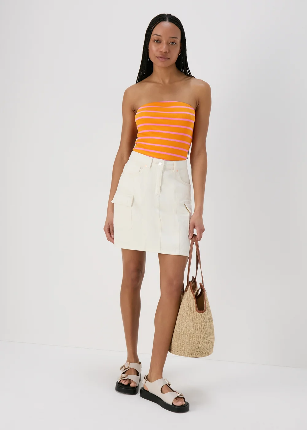 Orange Bandeau Top - S Image 4