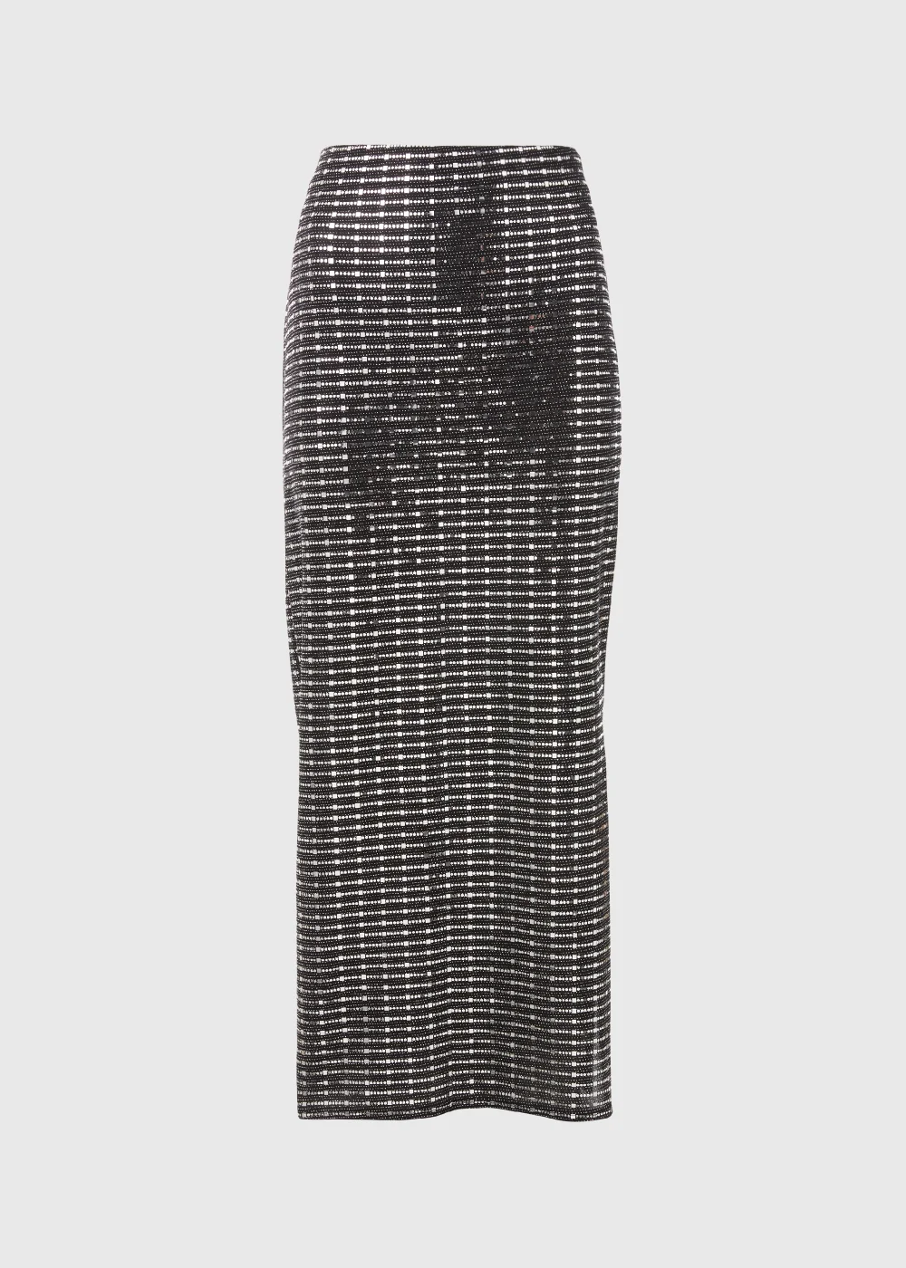 Silver Sequin Midi Skirt - 8 Image 5