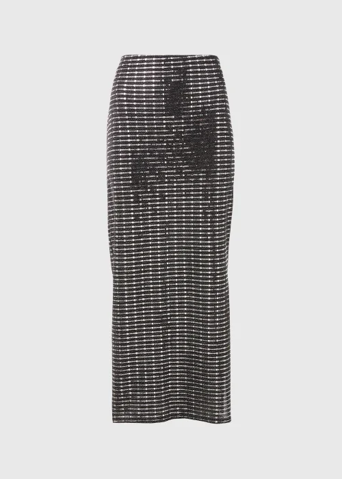 Silver Sequin Midi Skirt - 8 Image 5