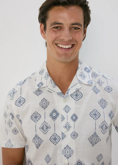 Ecru Embroidery Print Shirt - Small Image 3