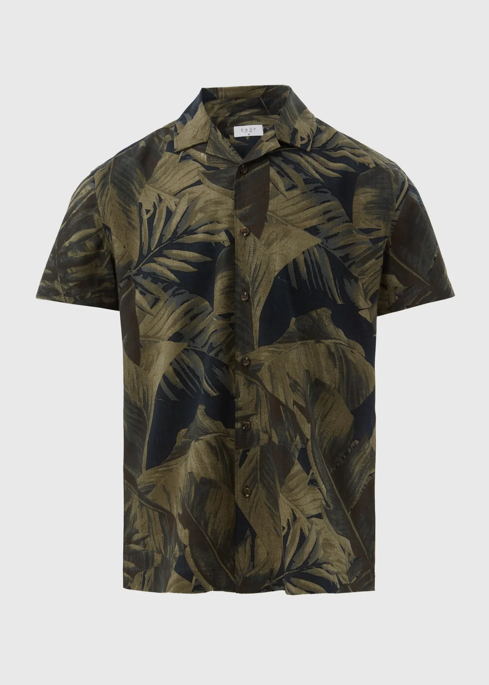 Khaki Leaf Print Shirt - Small Image 5