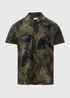 Khaki Leaf Print Shirt - Small Image 5