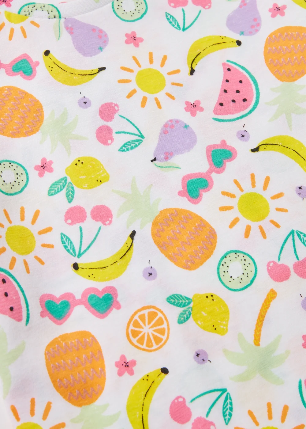 Girls White Fruit Salad T-Shirt (1-7yrs) - 2-3 Yrs Image 2