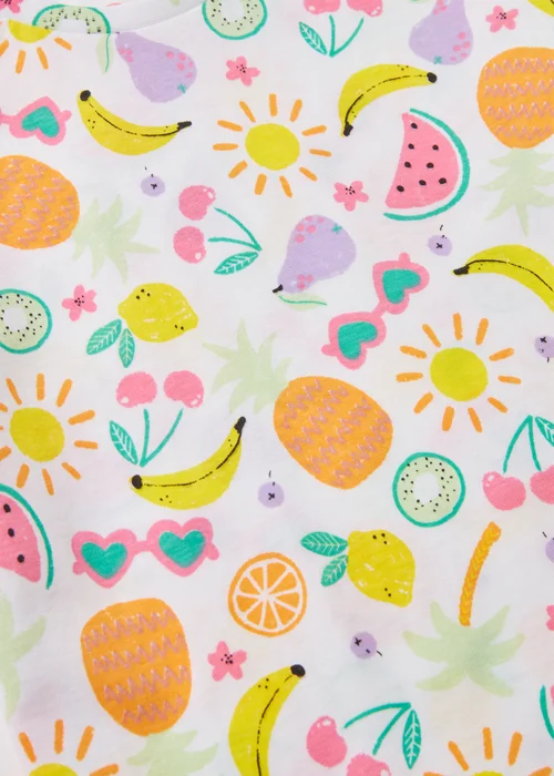 Girls White Fruit Salad T-Shirt (1-7yrs) - 2-3 Yrs Image 2