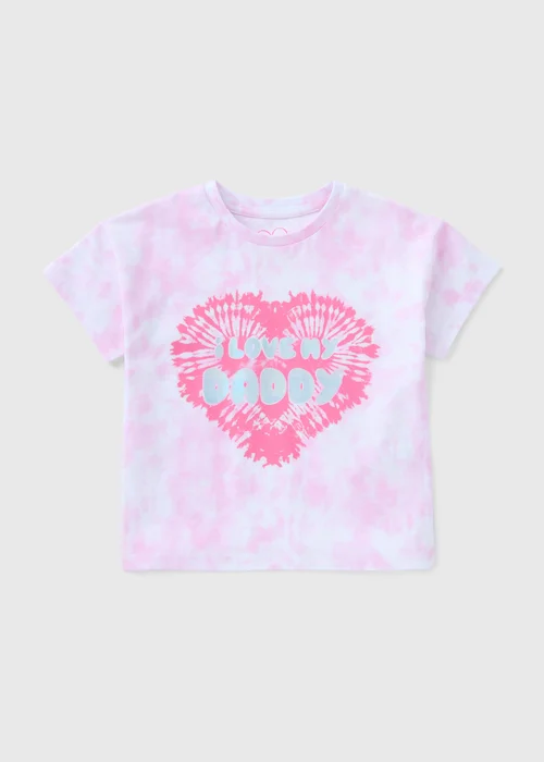 Girls Pink Tie Dye T-Shirt (1-7yrs) - 1 to 1 half years Image 1