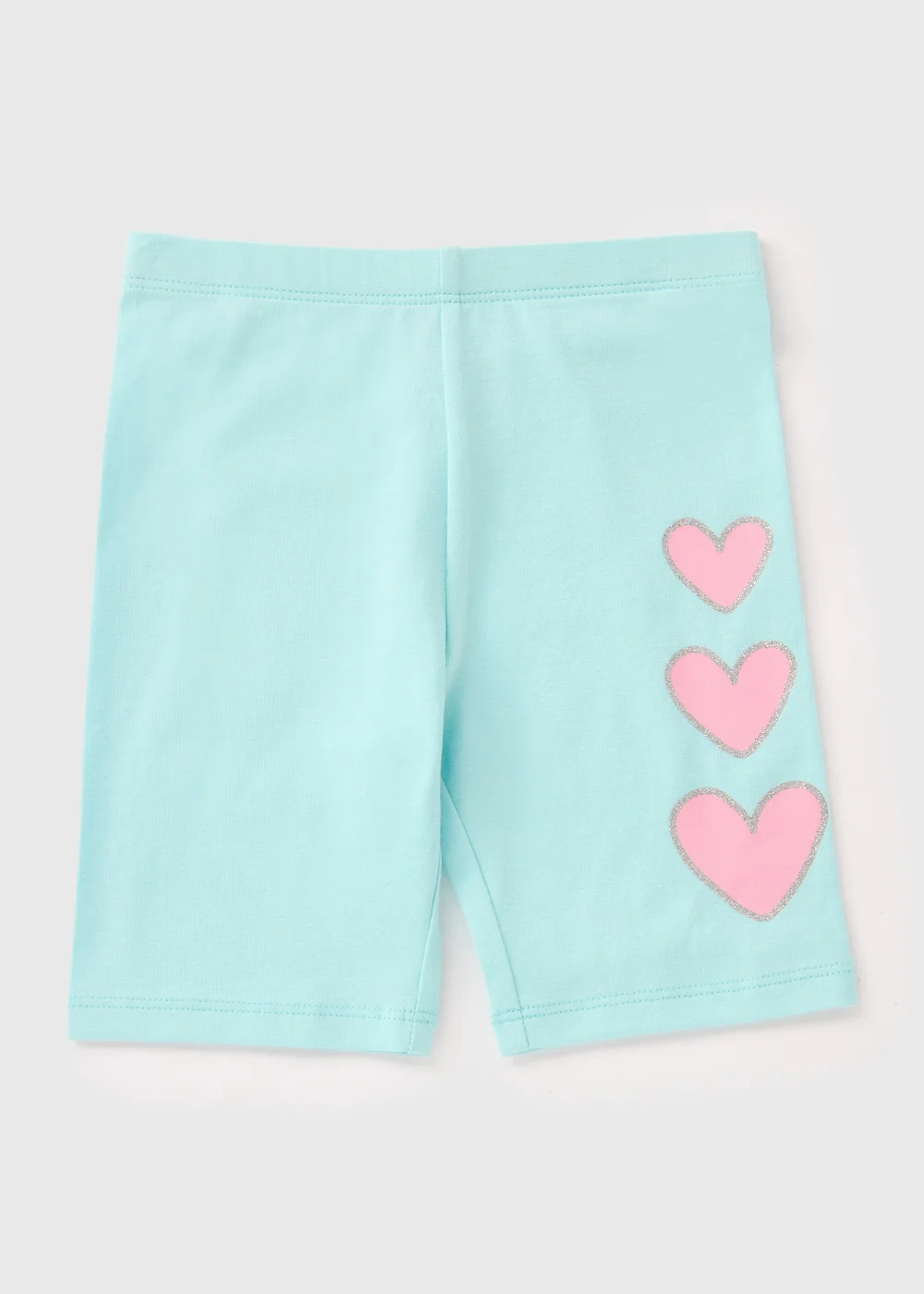 Girls Aqua Heart Cycling Shorts (1-7yrs) - 1 half year to 2 Image 1