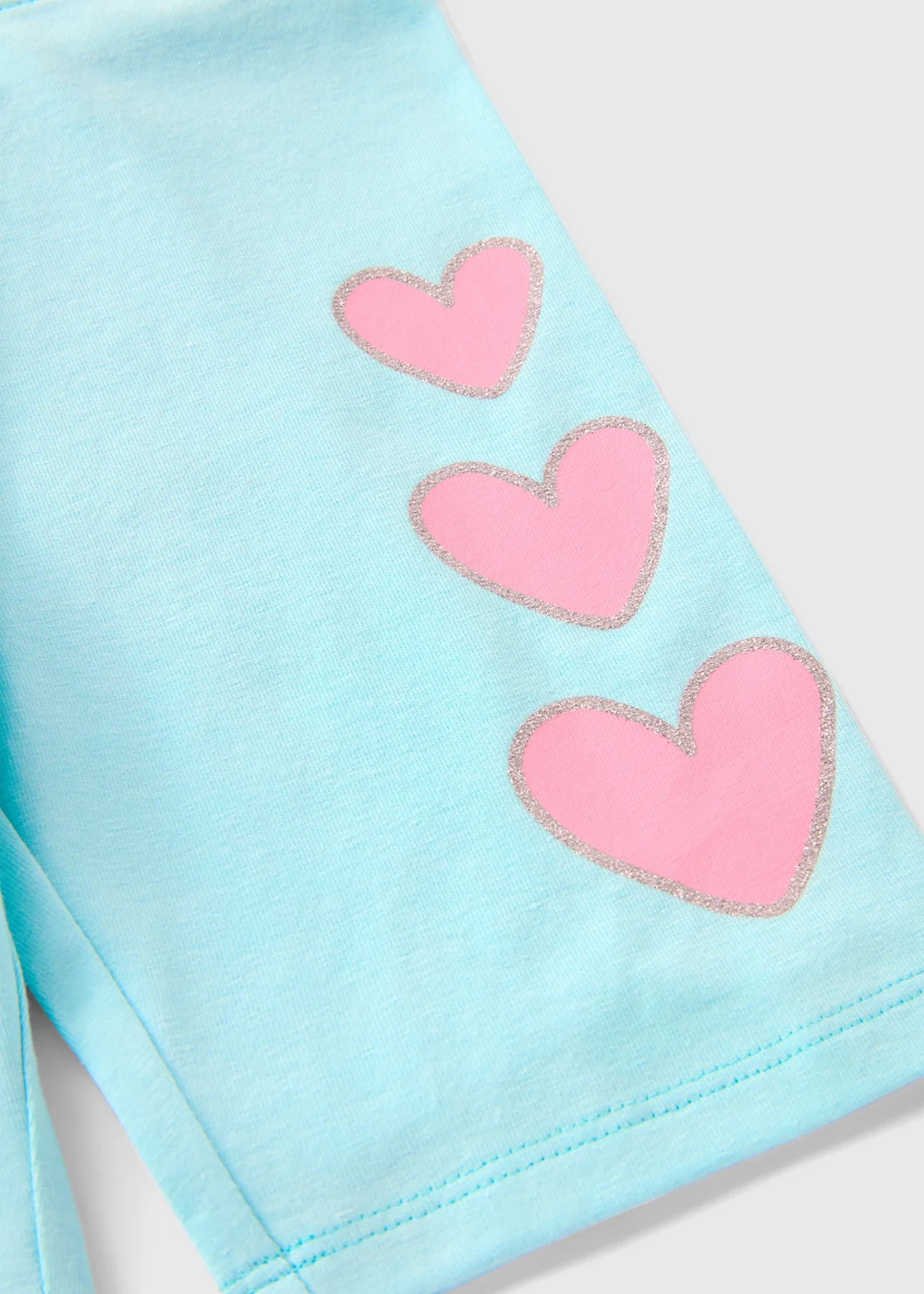 Girls Aqua Heart Cycling Shorts (1-7yrs) - 1 half year to 2 Image 2