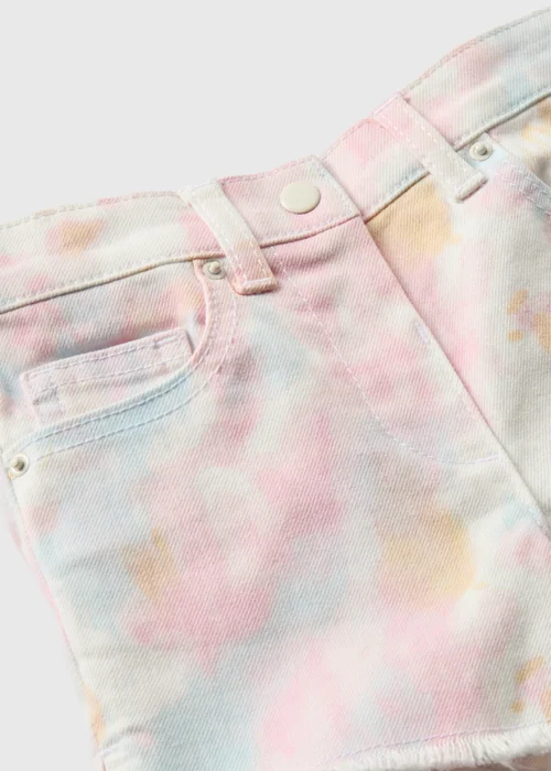 Girls Cream Tie Dye Shorts (1-7yrs) - 1 half year to 2 Image 2