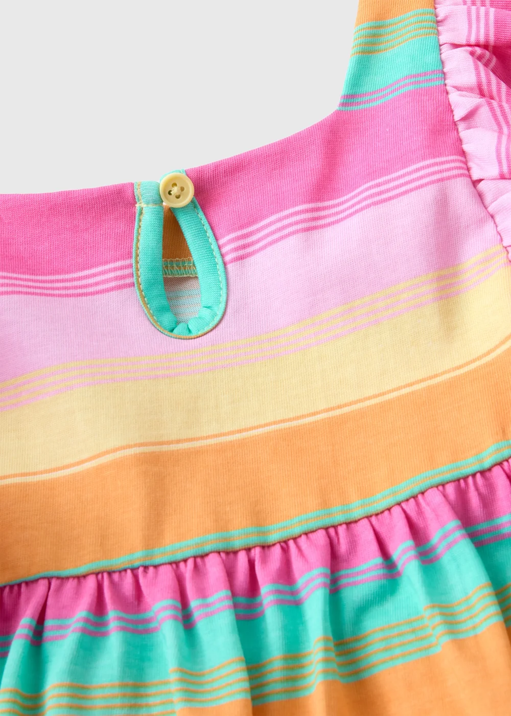 Girls Pink Stripe Top & Shorts Set (1-7yrs) - 1-1.5 Yrs Image 2