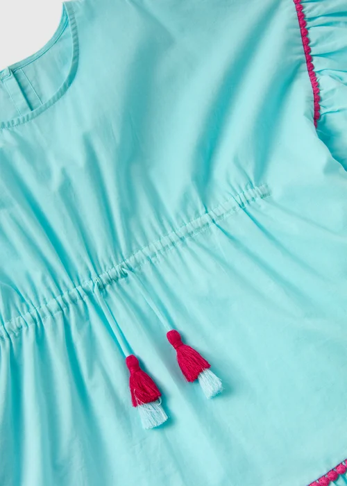 Girls Aqua Blue Kaftan (1-7yrs) - 1 half year to 2 Image 2