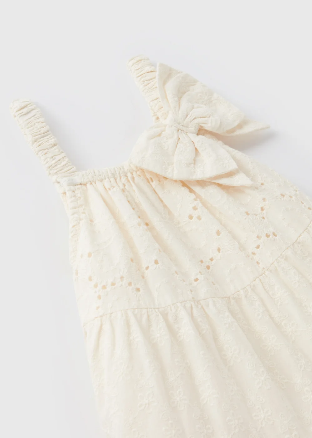 Girls Cream Bow Dress (1-7yrs) - 1-1.5 Yrs Image 2