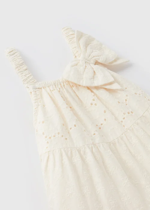 Girls Cream Bow Dress (1-7yrs) - 1-1.5 Yrs Image 2