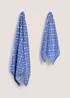 Blue Geo Jacquard Royal Towel - Hand Towel Image 1