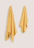 Yellow Geo Design Jacquard Towel - Hand Towel Image 1