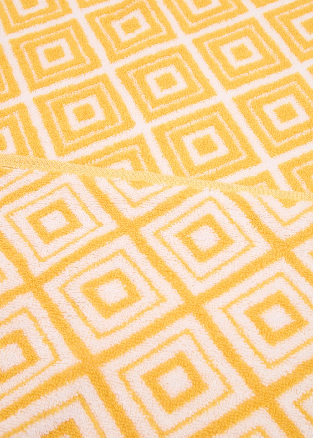 Yellow Geo Design Jacquard Towel - Hand Towel Image 2