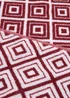 Red Geo Design Jacquard Towel - Hand Towel Image 2