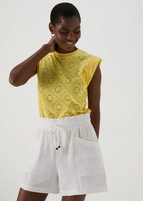 White Double Cloth Shorts - 8 Image 1