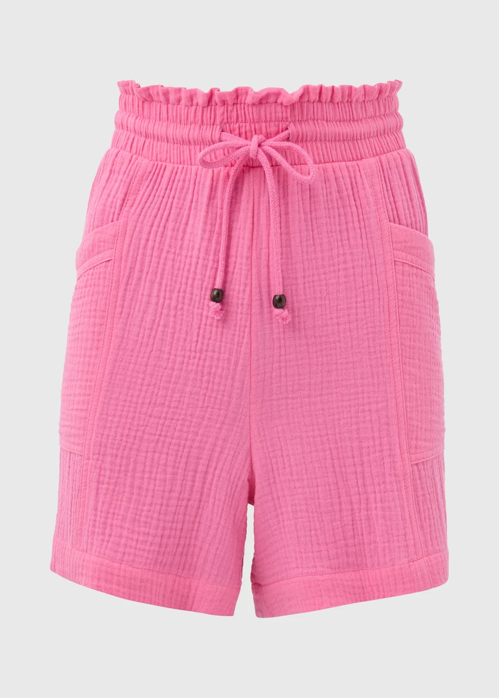 Pink Textured Shorts - 8 Image 5